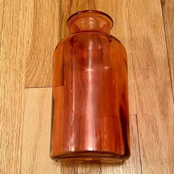 None Other - Pink Glass Vase For Home Decor Flowers, Rocks, Decorative Accent